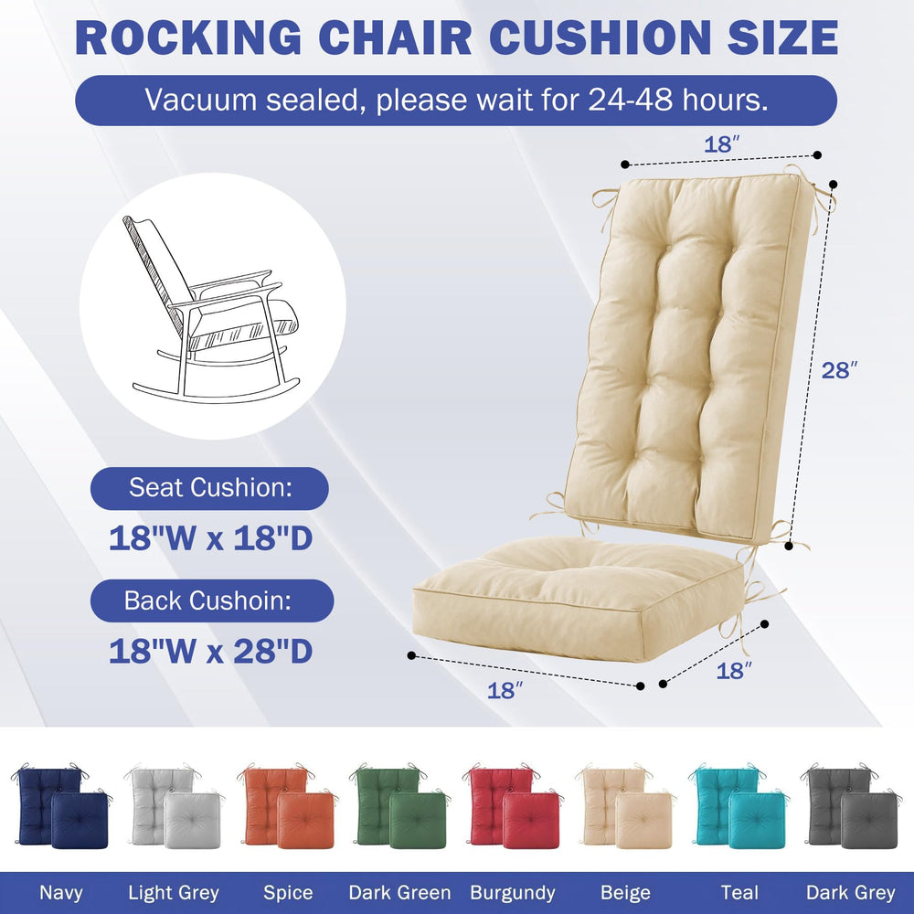 IPYNBAP Rocking Chair Cushion set on patio furniture
