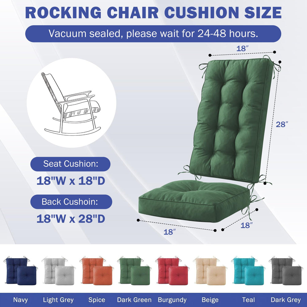 IPYNBAP seat cushion 18x18 inches dark green