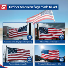 irbrisu American flag 2x3 FT showing vibrant red colour and durable fabric