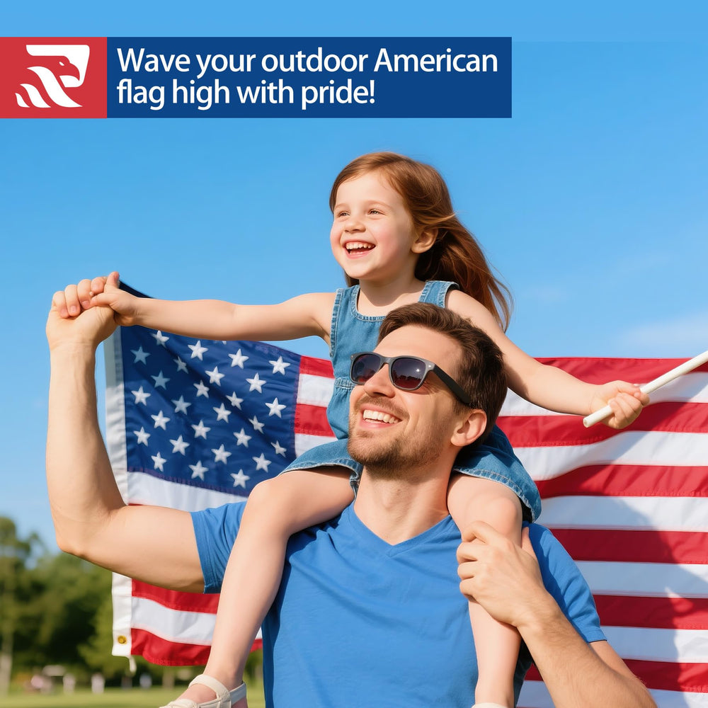 irbrisu American flag 2x3 FT waving in the wind on a flagpole
