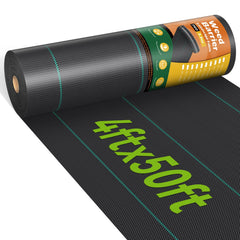 iropro 4ft x 50ft weed barrier fabric black front view
