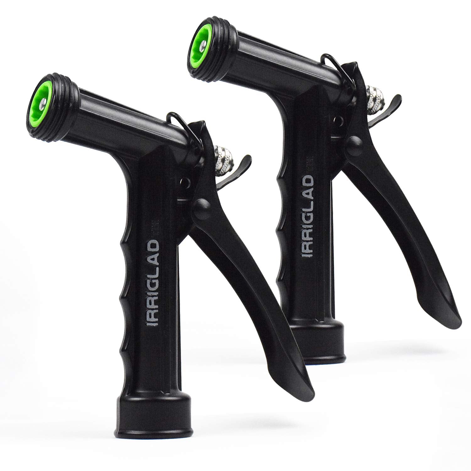 IRRIGLAD Hose Nozzle 2 Pack front view with adjustable spray settings