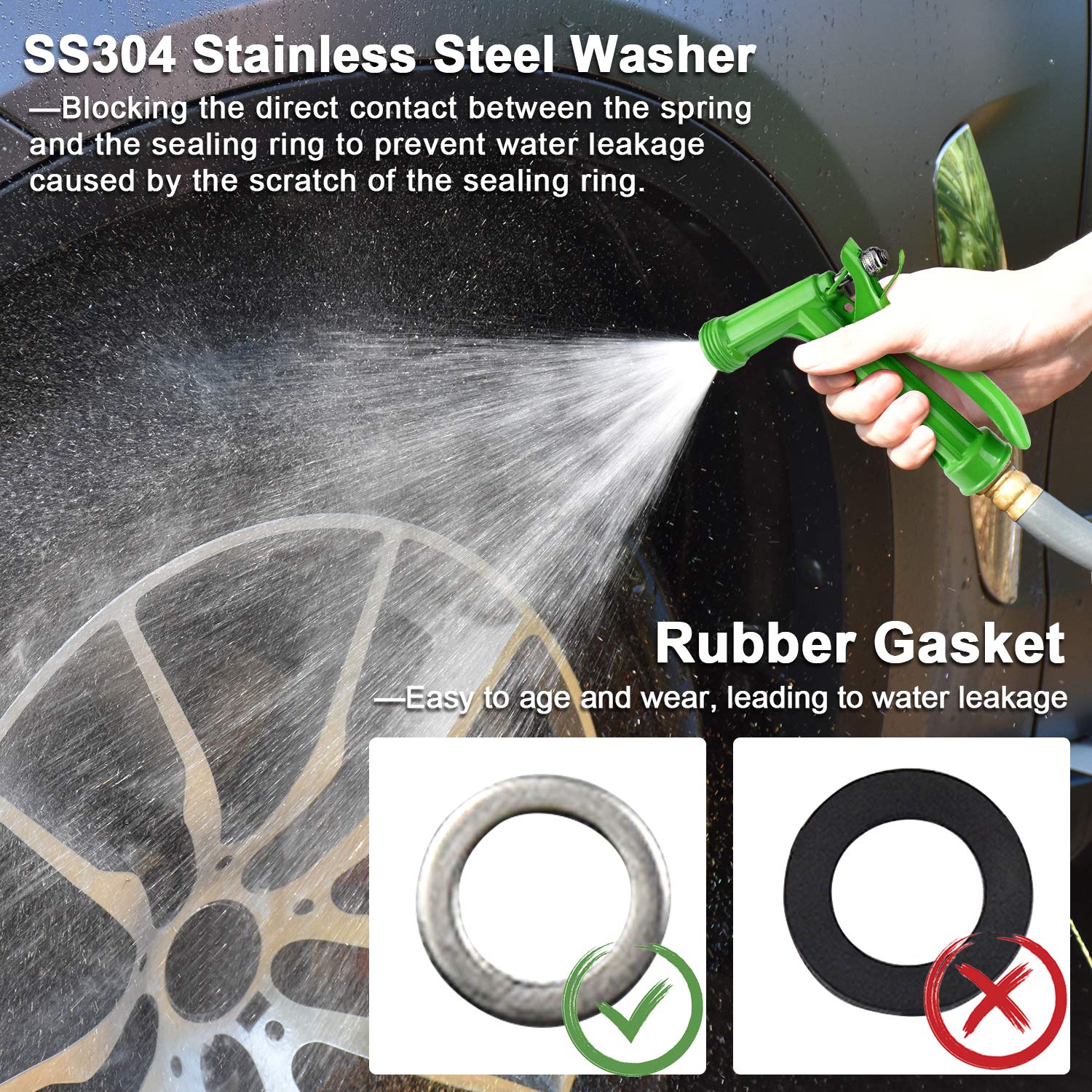 IRRIGLAD Hose Nozzle in use washing a car
