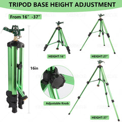 IrrStpro Water Bird Sprinkler with adjustable legs in a garden setting