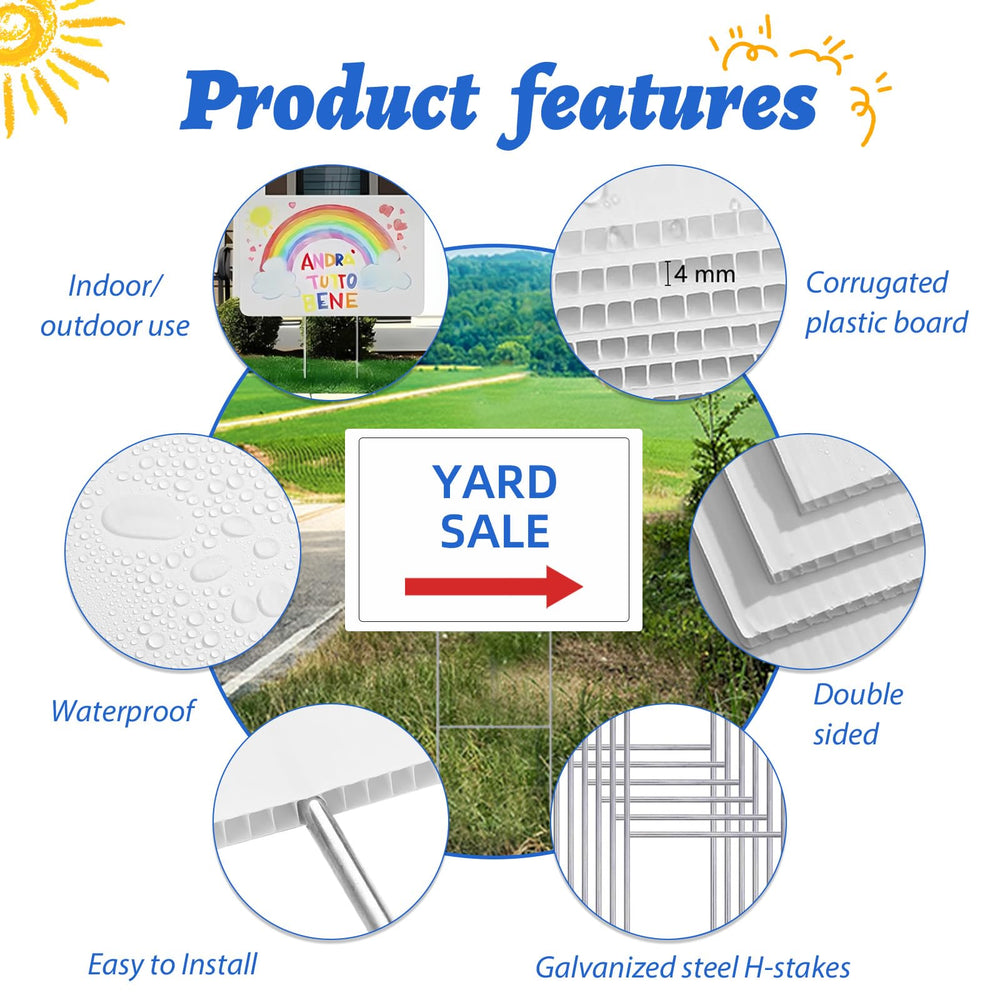 ISDGER Blank Yard Sign with handwritten message, side view