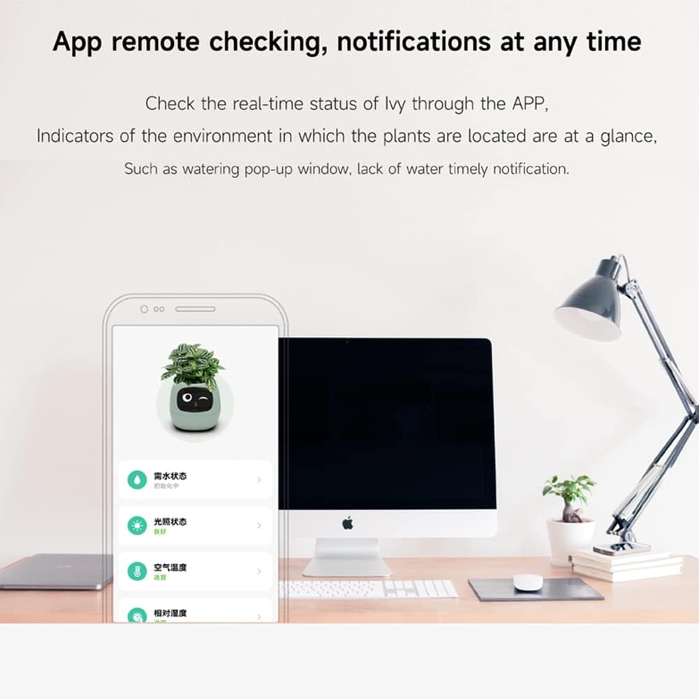 Itigoitie Smart Flowerpot AI Planter showcasing water tank capacity