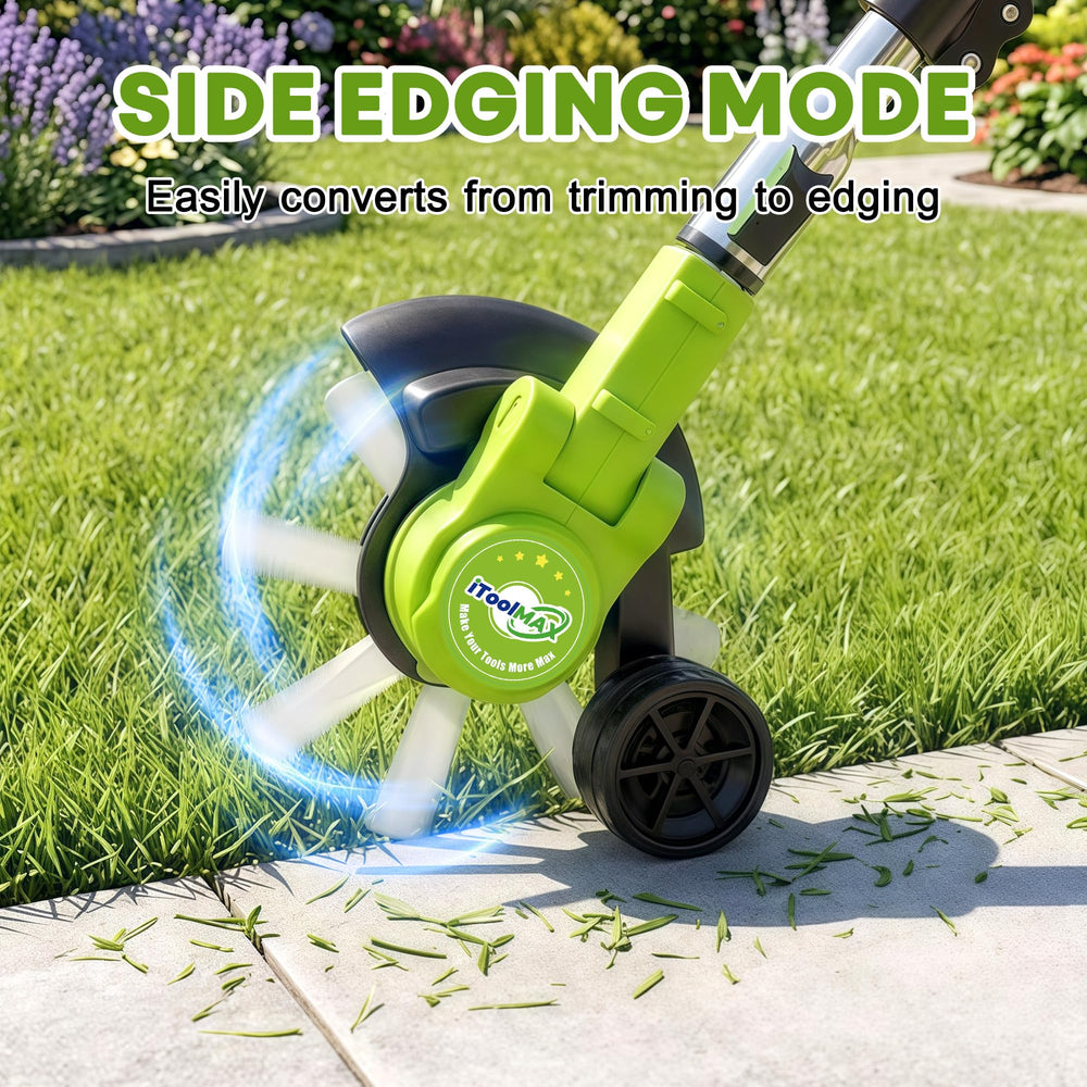 iToolMax cordless weed wacker with battery pack