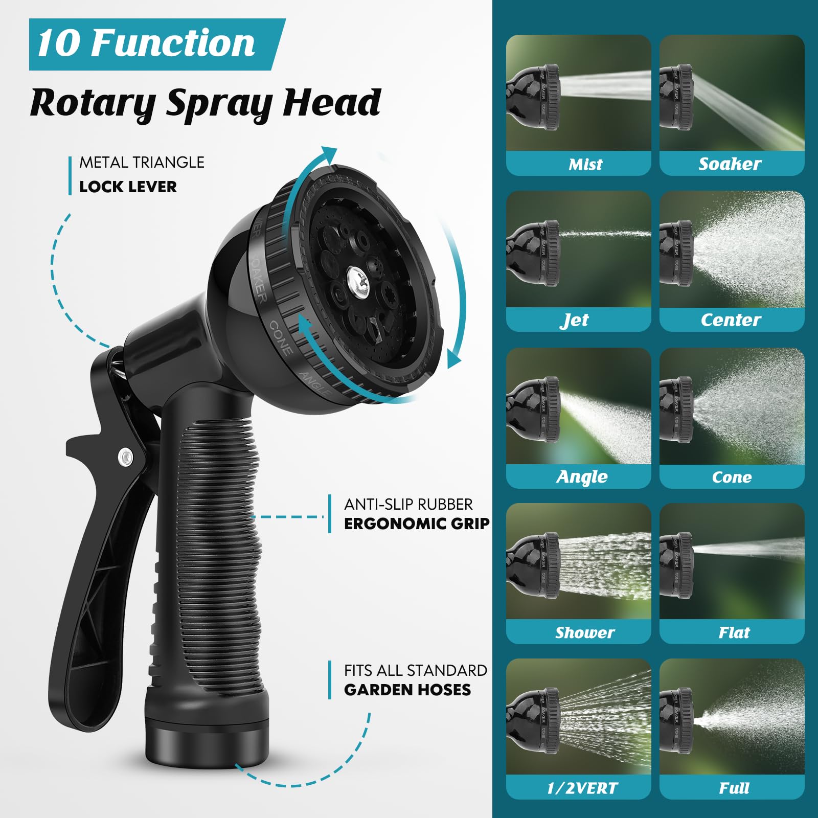 Itsonestep 100ft garden hose laid out flat