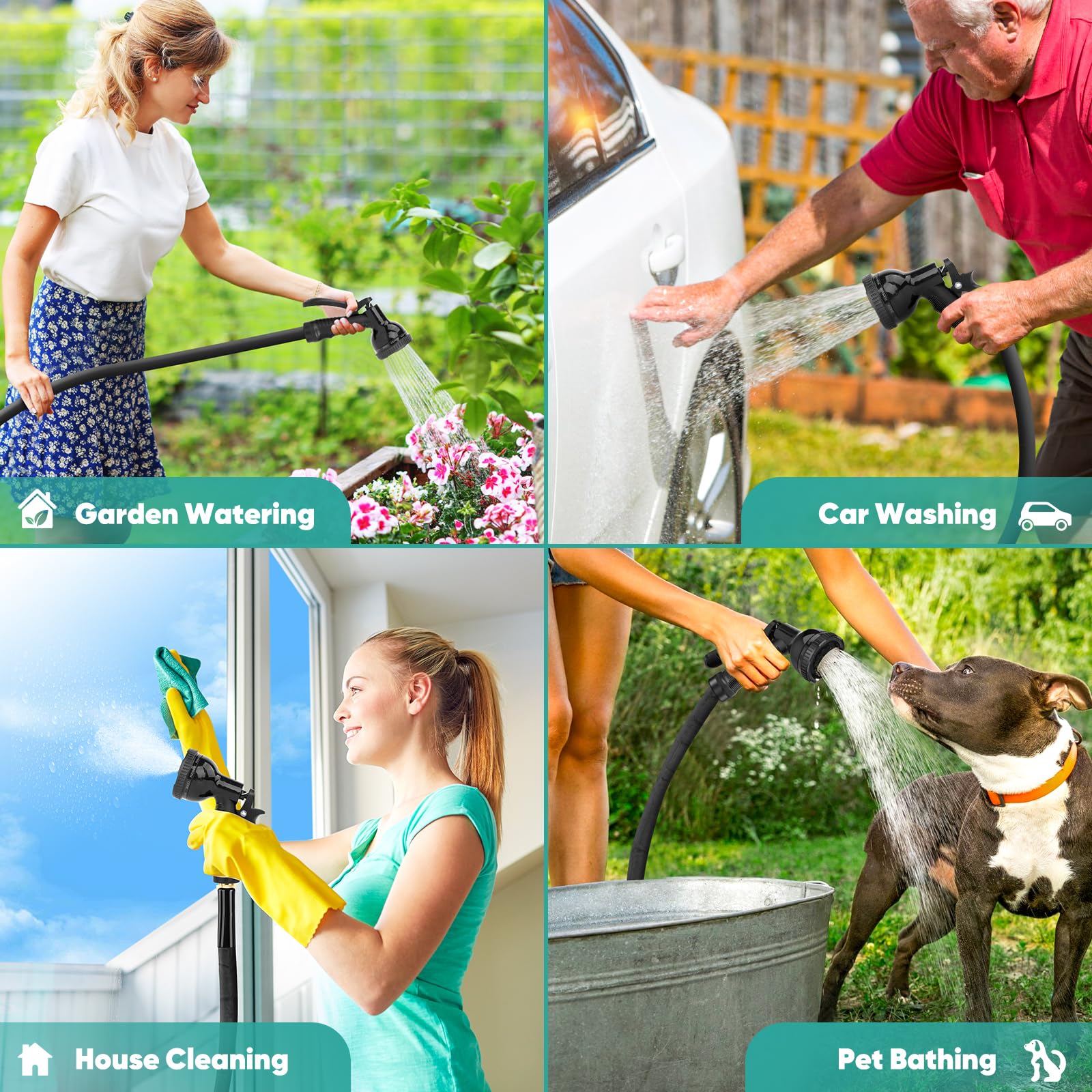 Itsonestep garden hose with leak-proof gasket