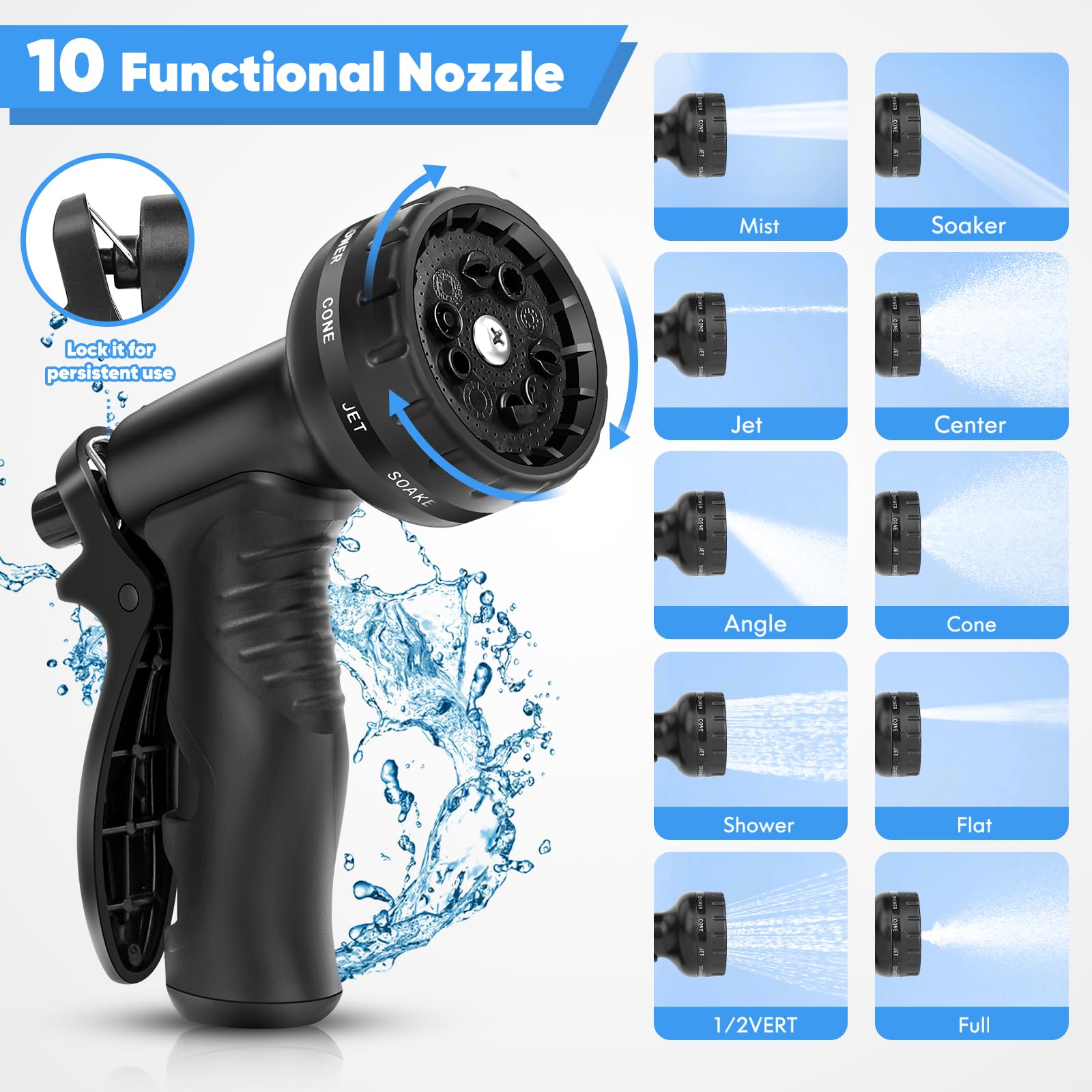 Itsonestep garden hose with leak-proof gaskets