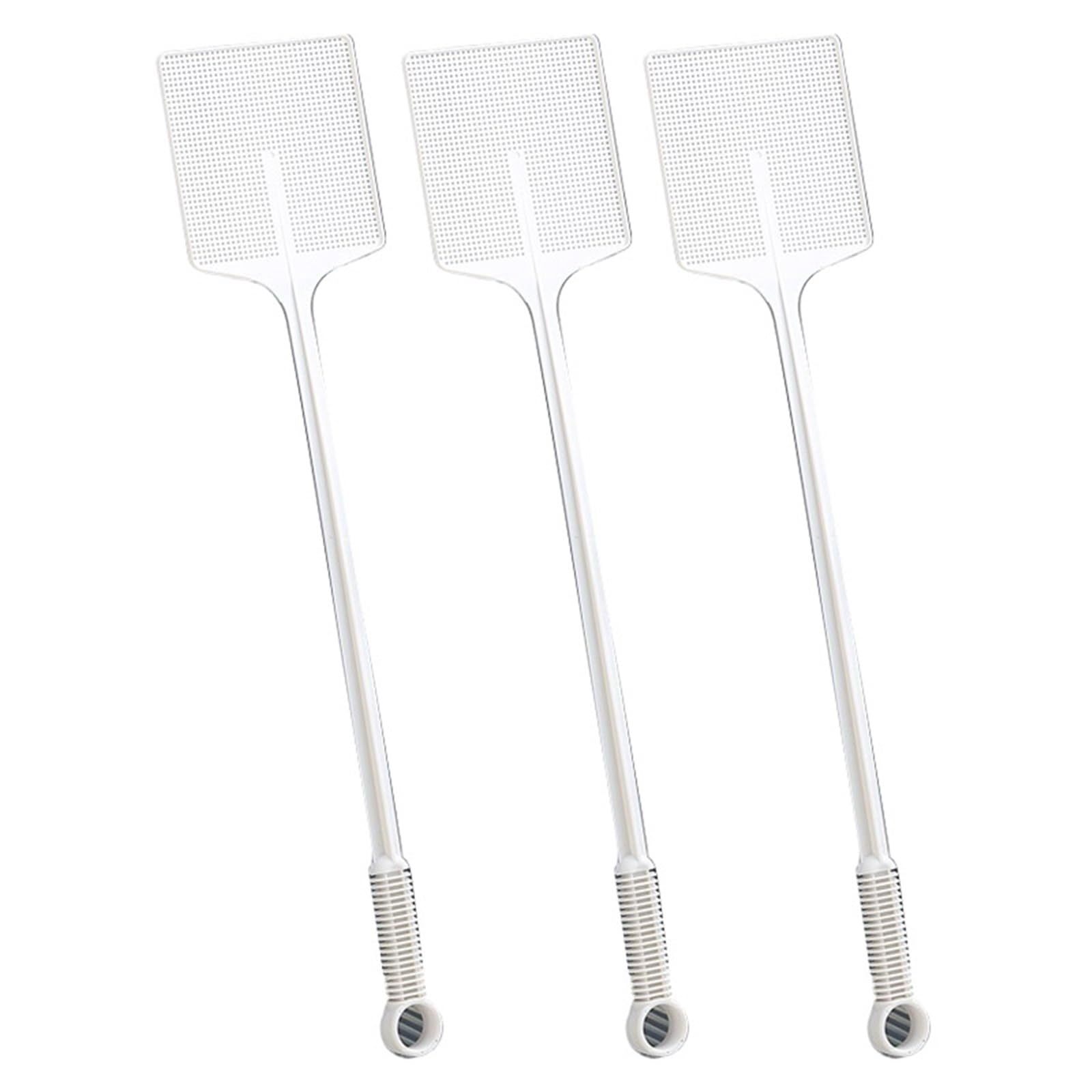 IVEIQI Durable Plastic Fly Swatter front view, white
