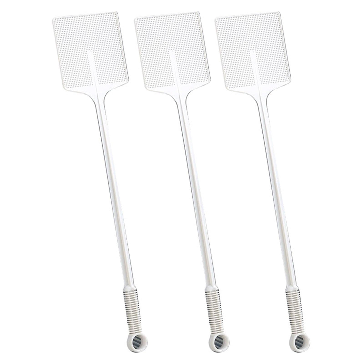 IVEIQI Durable Plastic Fly Swatter front view, white