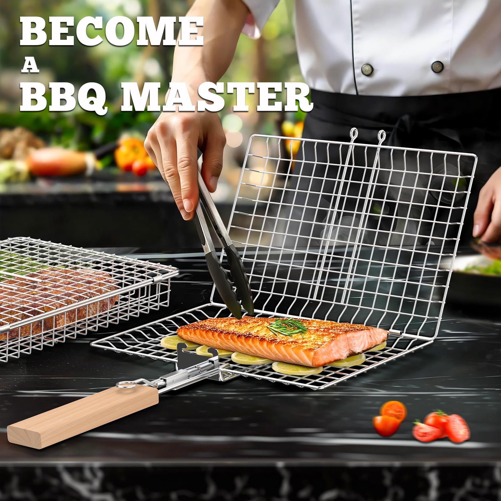Ivtivfu nesting grill baskets showing their compact design