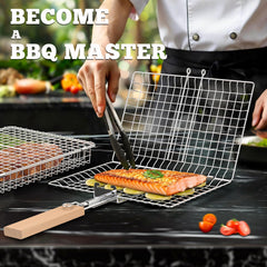 Ivtivfu nesting grill baskets showing their compact design