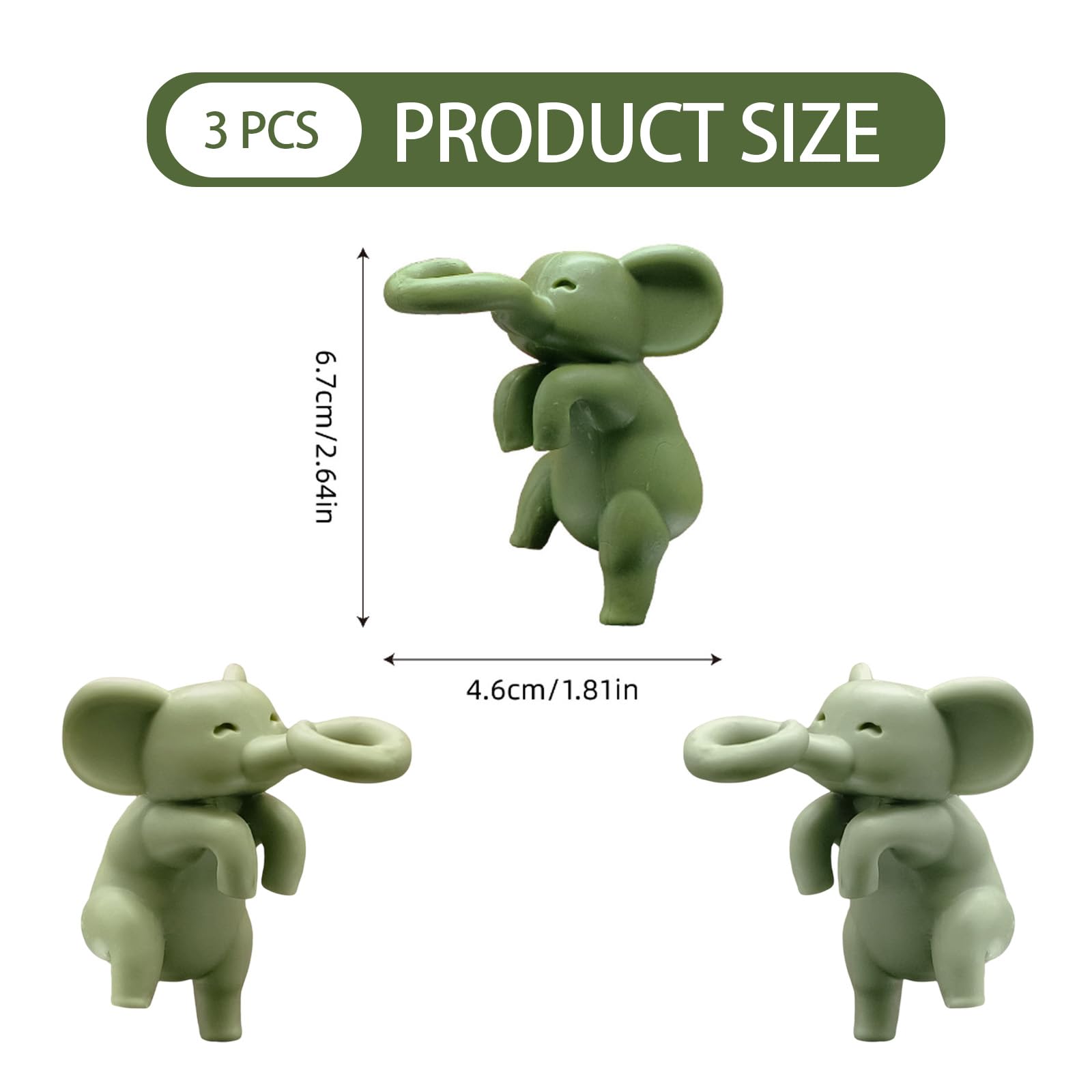 IVTLIF VVV Elephant Plant Cutting Holder in moss green