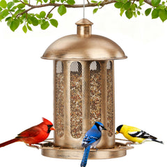 IWNTWY Bird Feeder brown lantern style front view