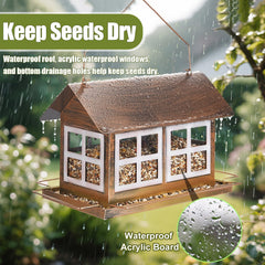 IWNTWY Bird Feeder large capacity holding bird seeds