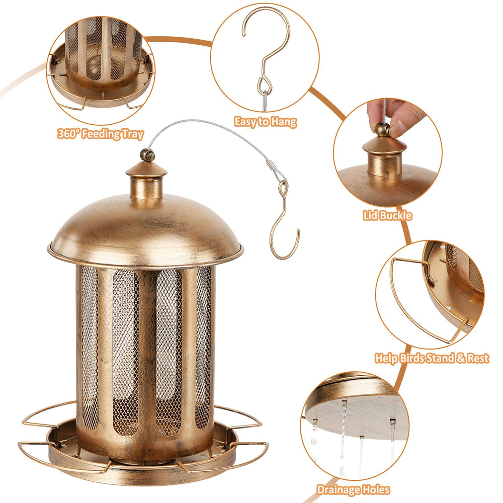 IWNTWY Bird Feeder side view with four perches