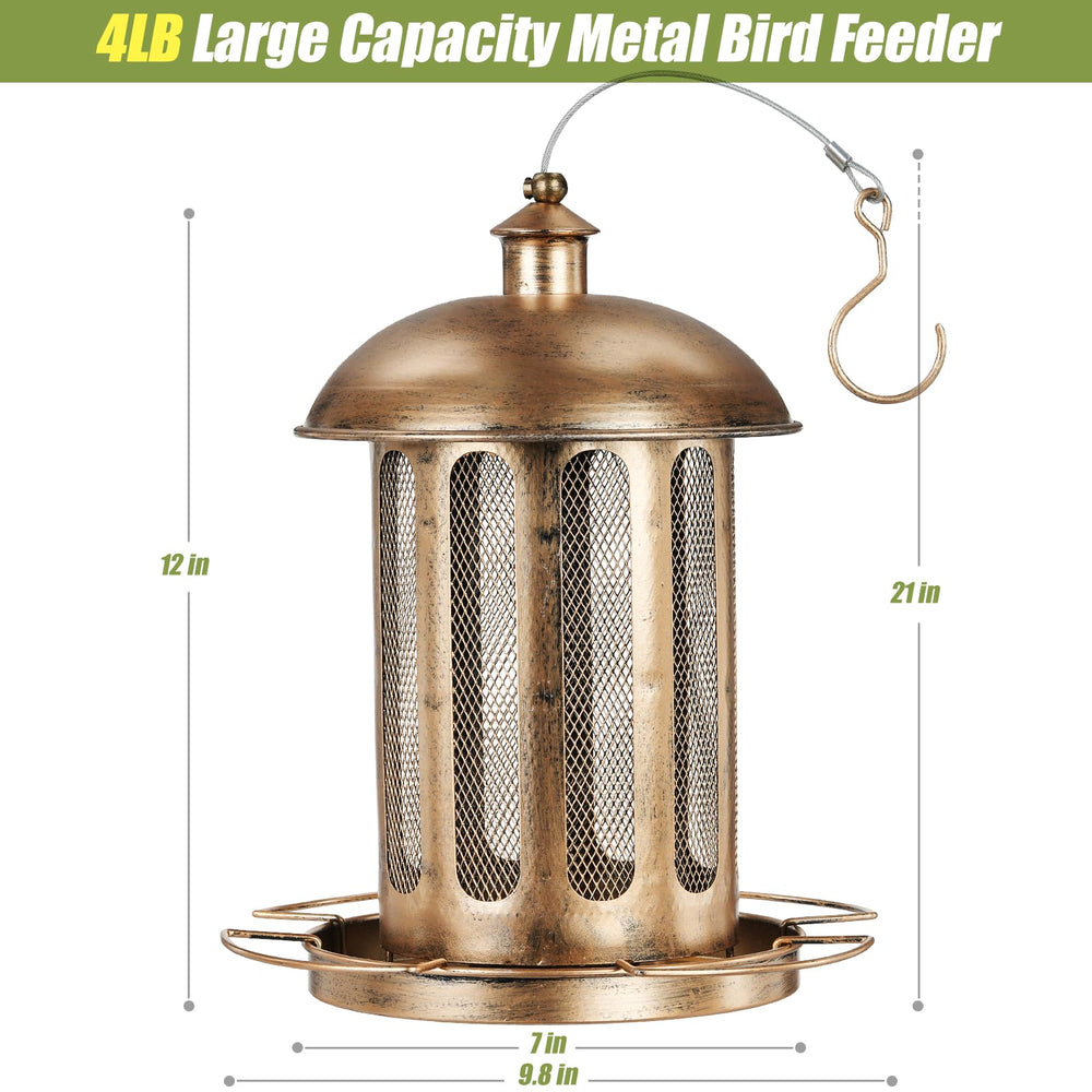 IWNTWY Bird Feeder top view showing lid and hook