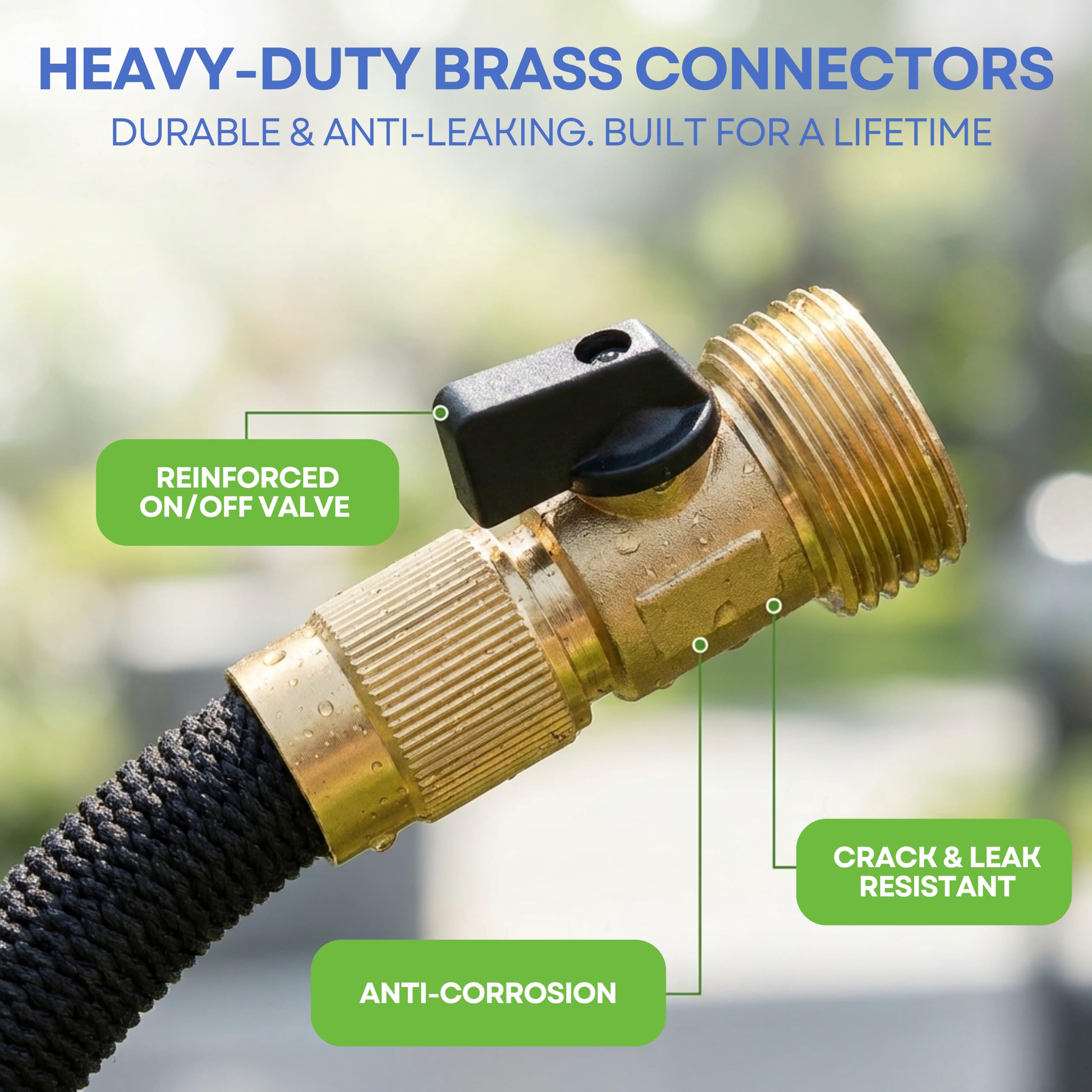 J&B XpandaHose with spray nozzle in use