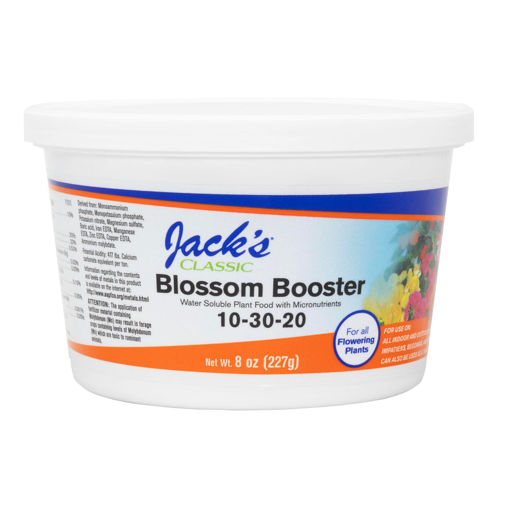 Jack's Classic Blossom Fertilizer 10-30-20 8oz tub front view