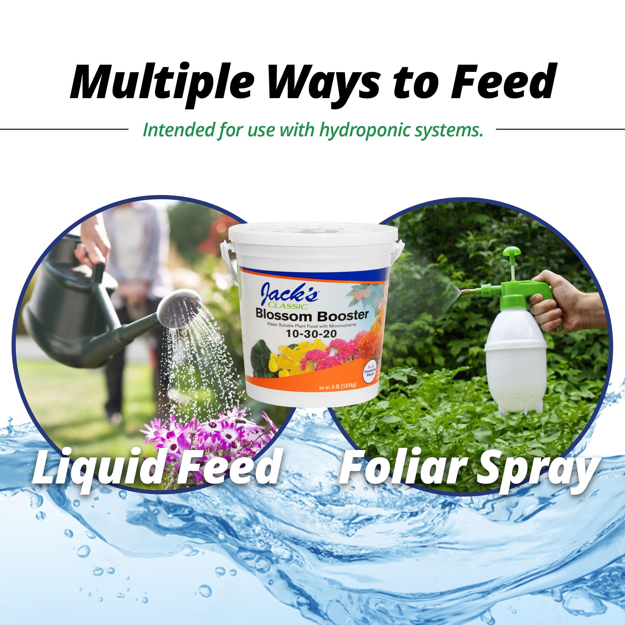 Jack's Classic Blossom support Fertilizer packaging and product details