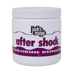 Jack's Magic After Shock Chlorine Reducer 8 oz powder in white packaging