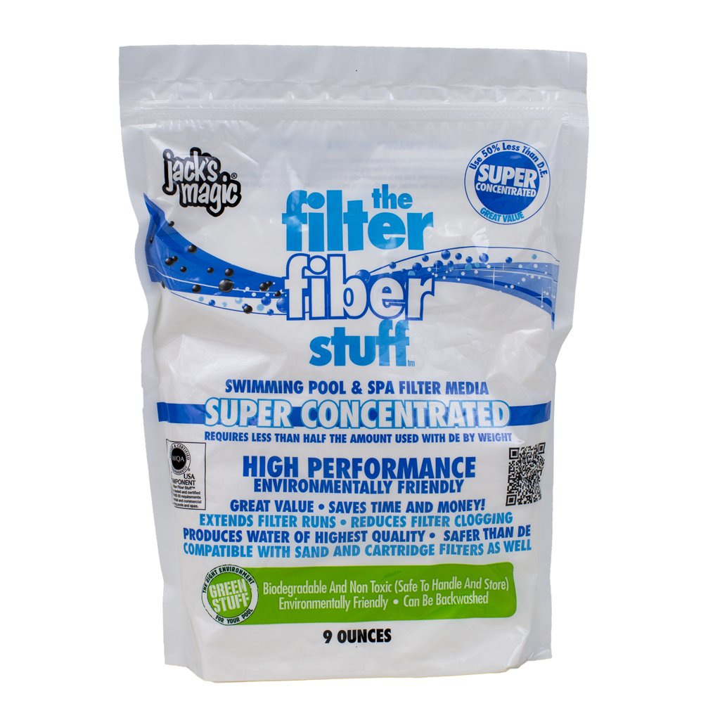 Jack's Magic Filter Fiber Stuff 9oz bag front view with sand material
