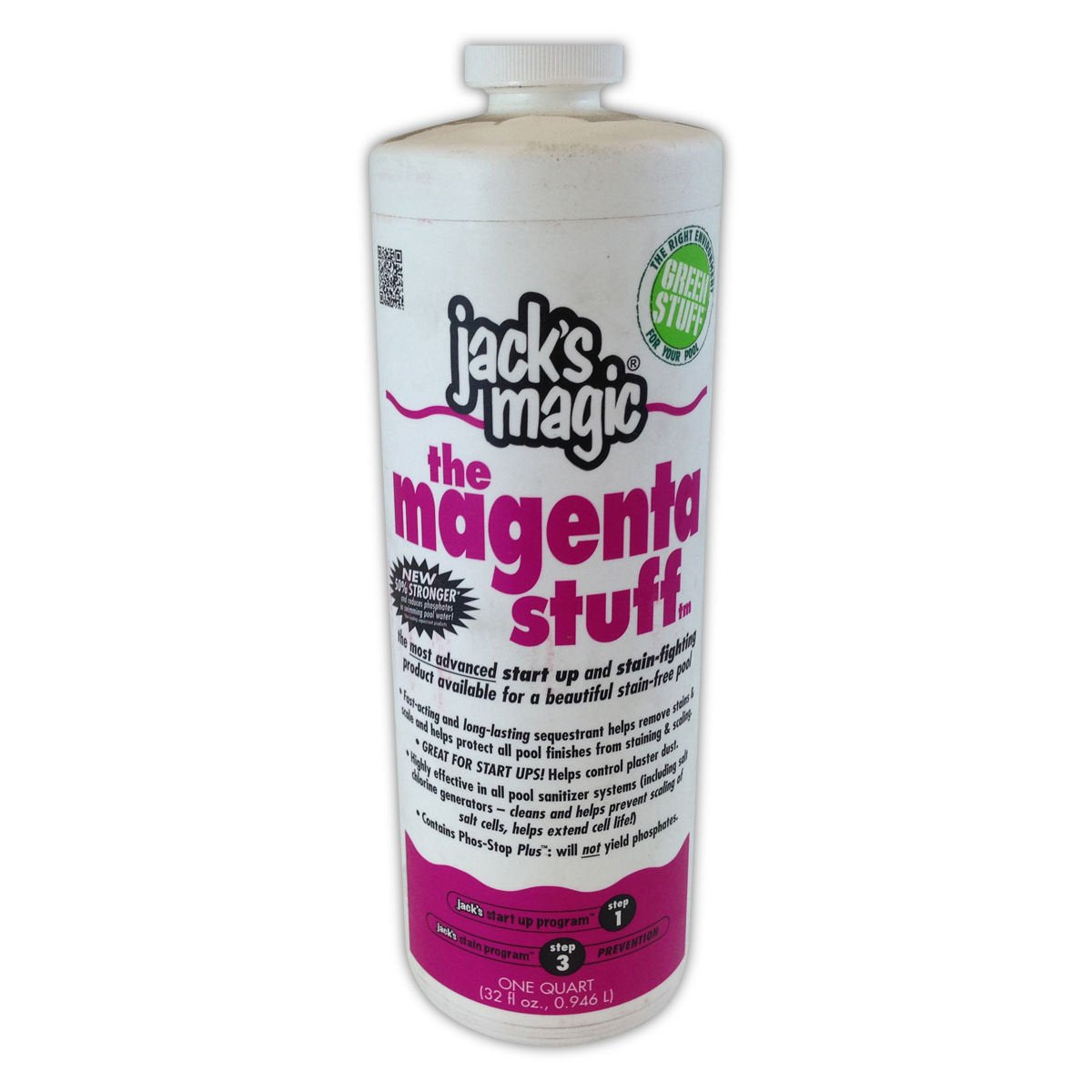 Jack's Magic Magenta Metal Solution 32oz liquid stain remover bottle