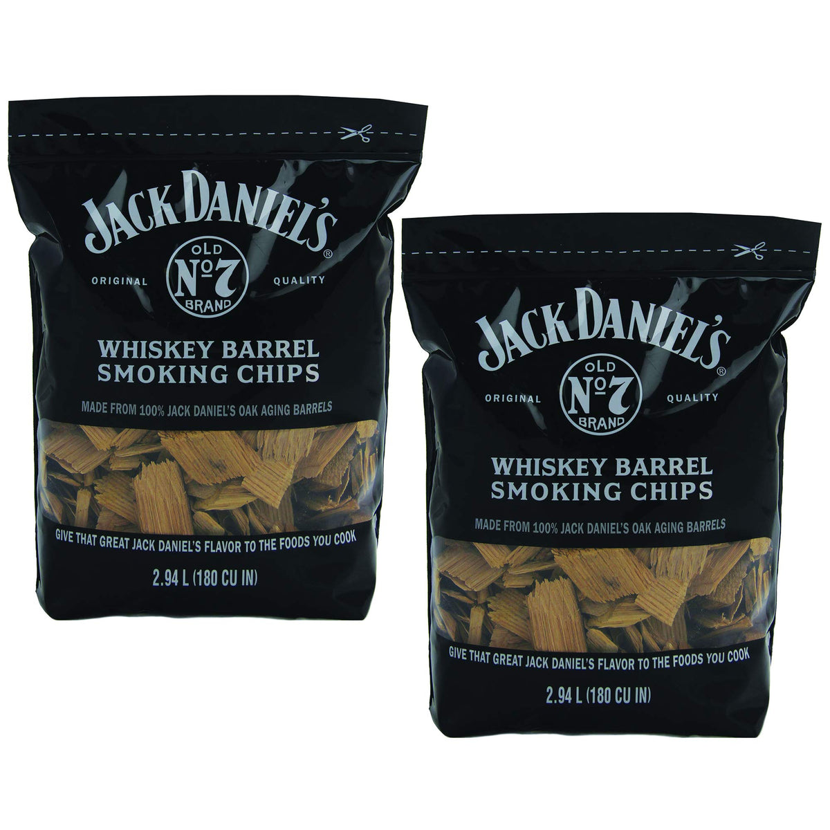 JACKDANIEL'S Wood BBQ Smoking Chips 2 Pack front view
