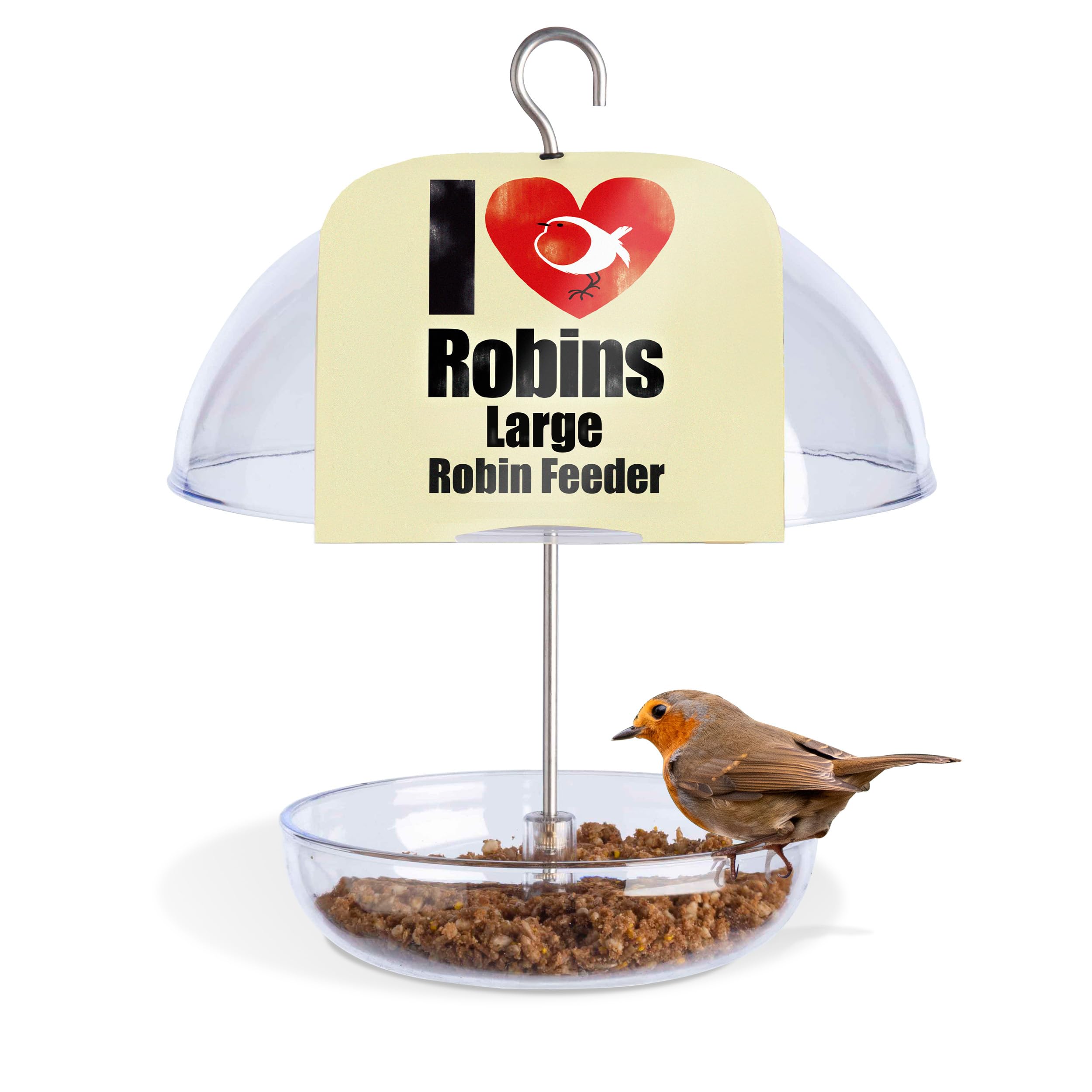 Jacobi Jayne Mealworm Feeder front view with clear dome