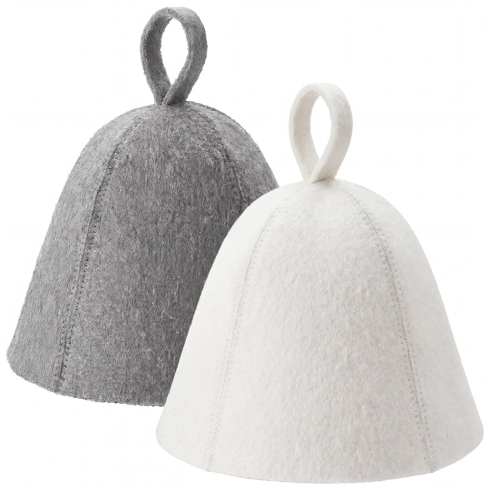JaGely Sauna Hat for Men Women, gray front view