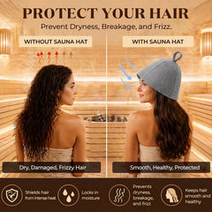 JaGely Sauna Hats packaging display