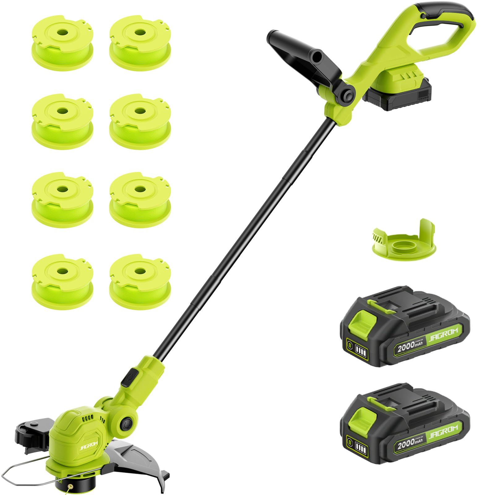 JAGROM 12-inch cordless string trimmer front view