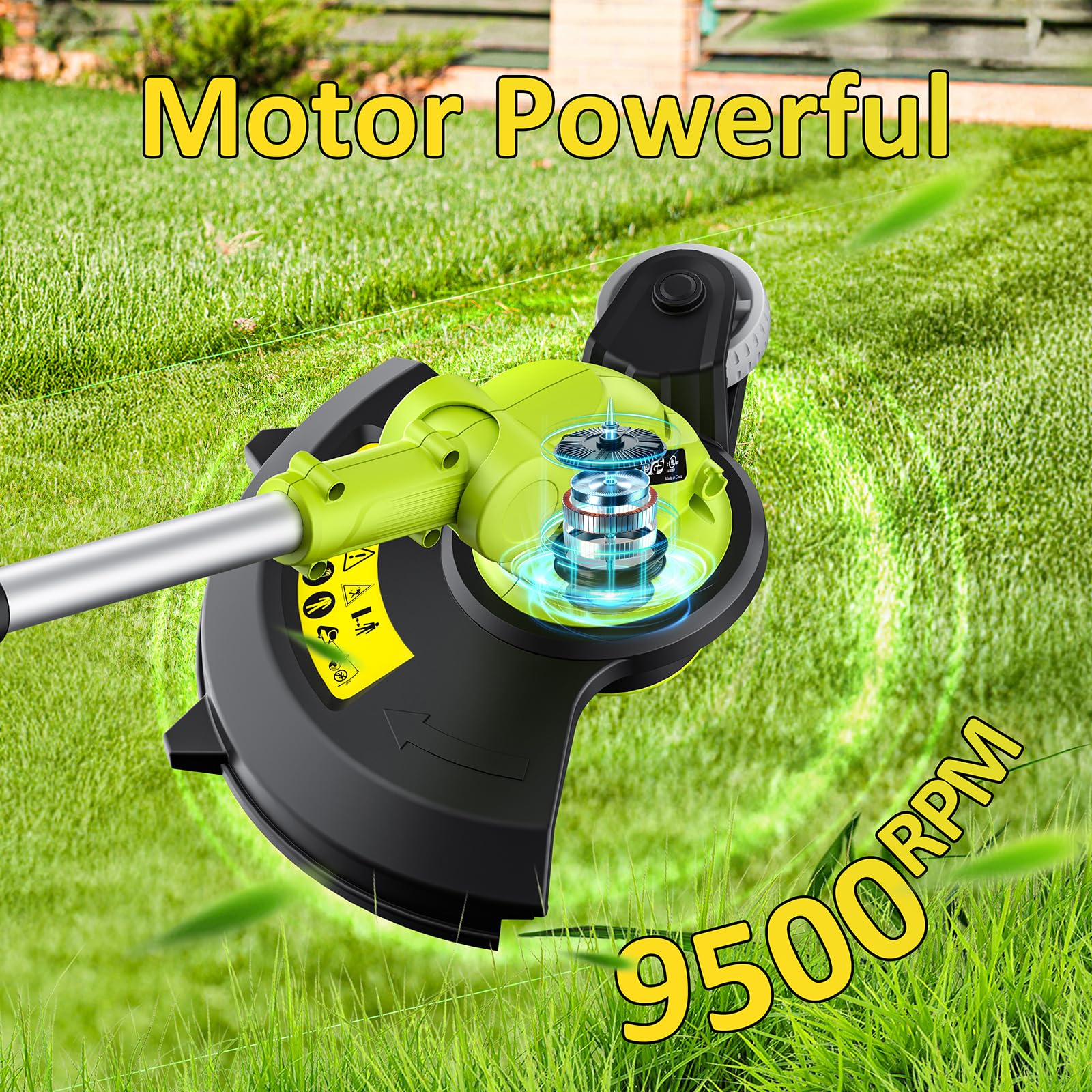 JAGROM Cordless Electric String Trimmer adjustable handle