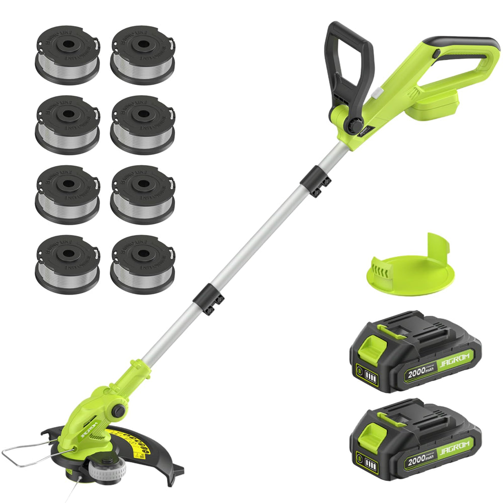 JAGROM Cordless Electric String Trimmer front view in green