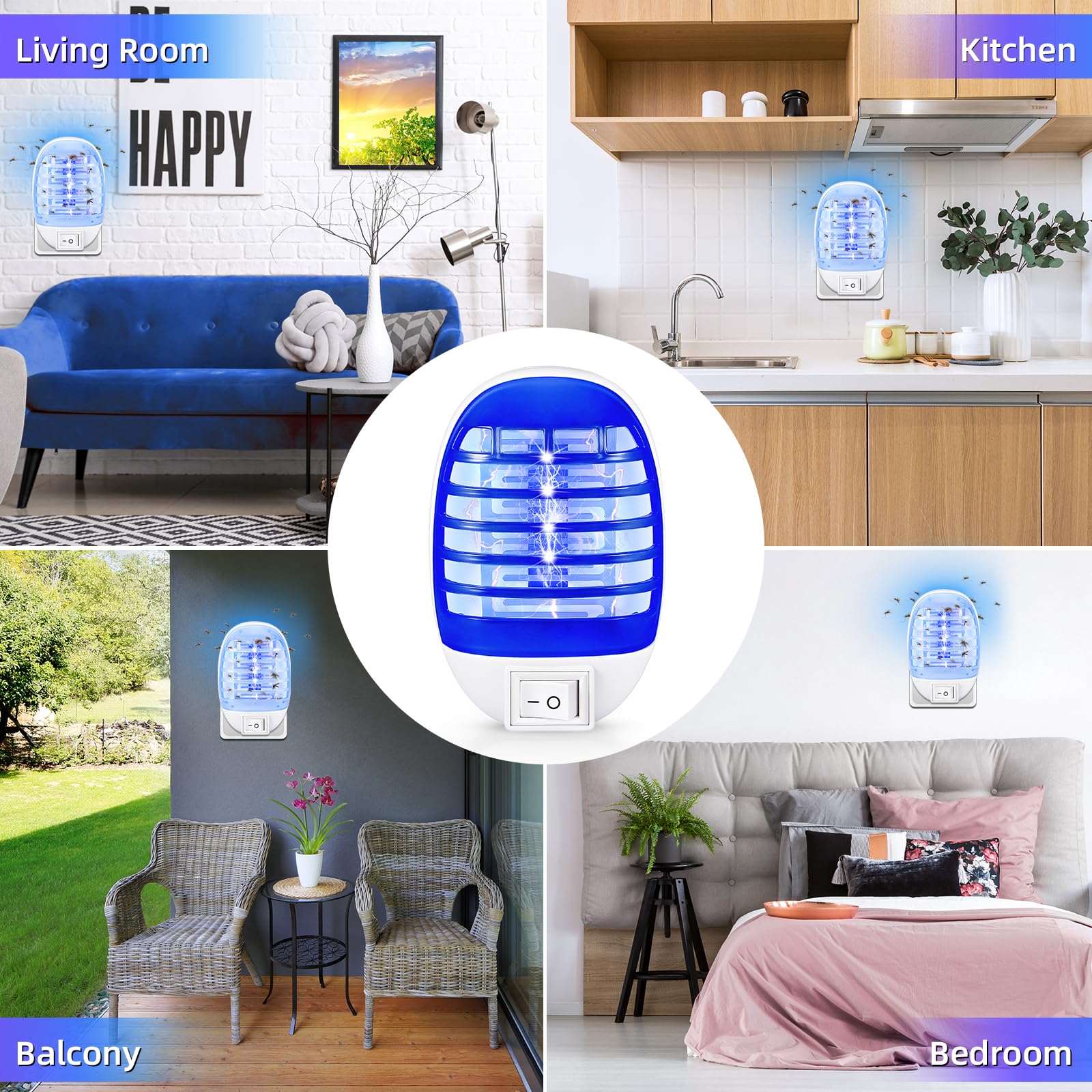 JahyElec bug zapper with dead insects removed