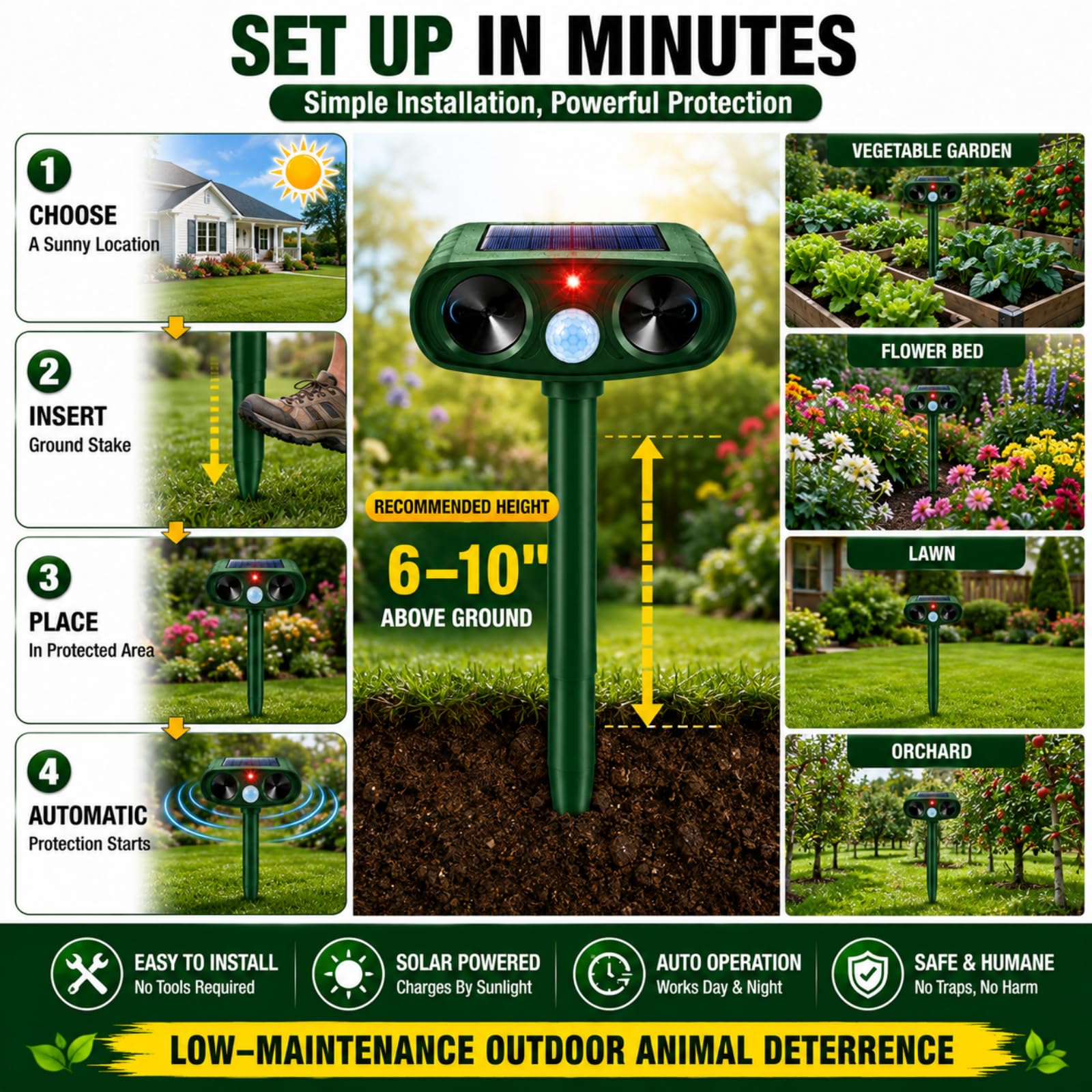JahyElec Ultrasonic Deer Repellent Device packaging