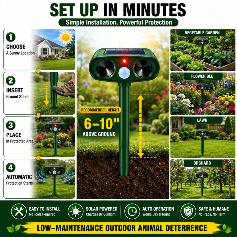 JahyElec Ultrasonic Deer Repellent Device packaging