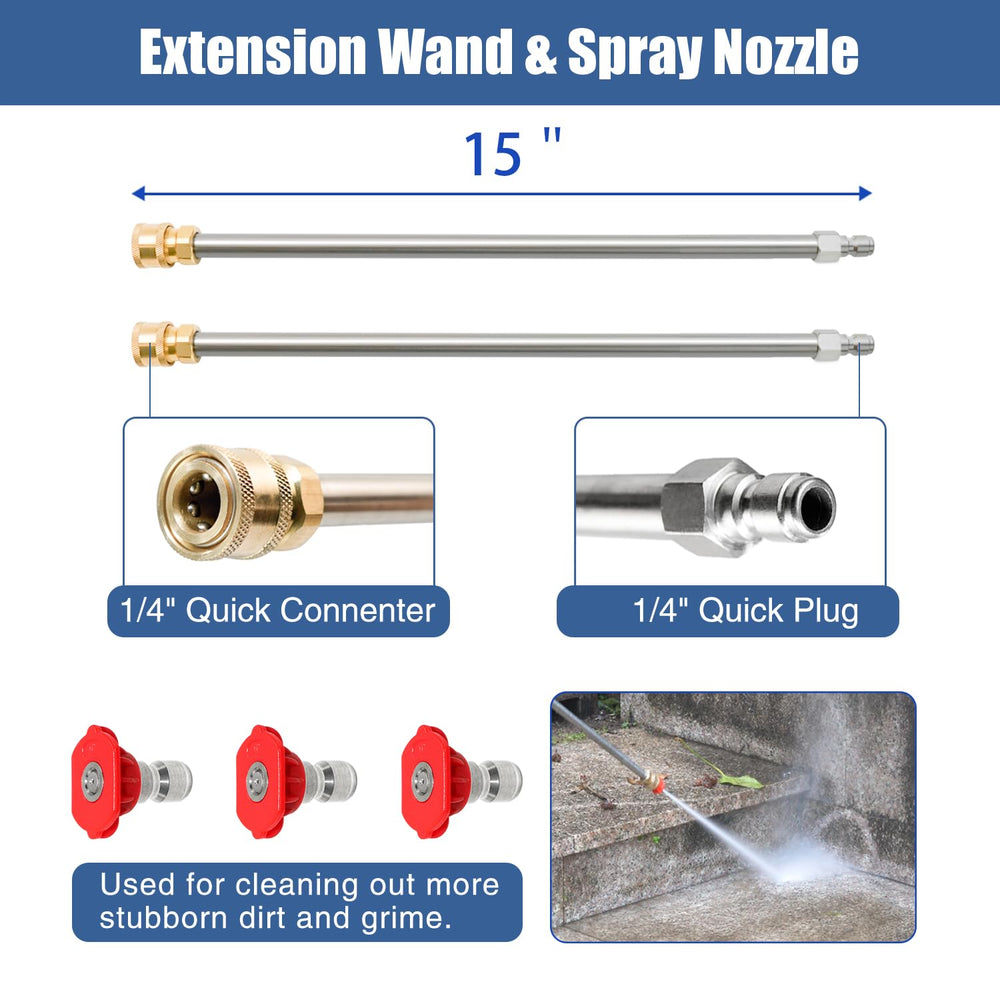 janz pressure washer surface cleaner with extension wands