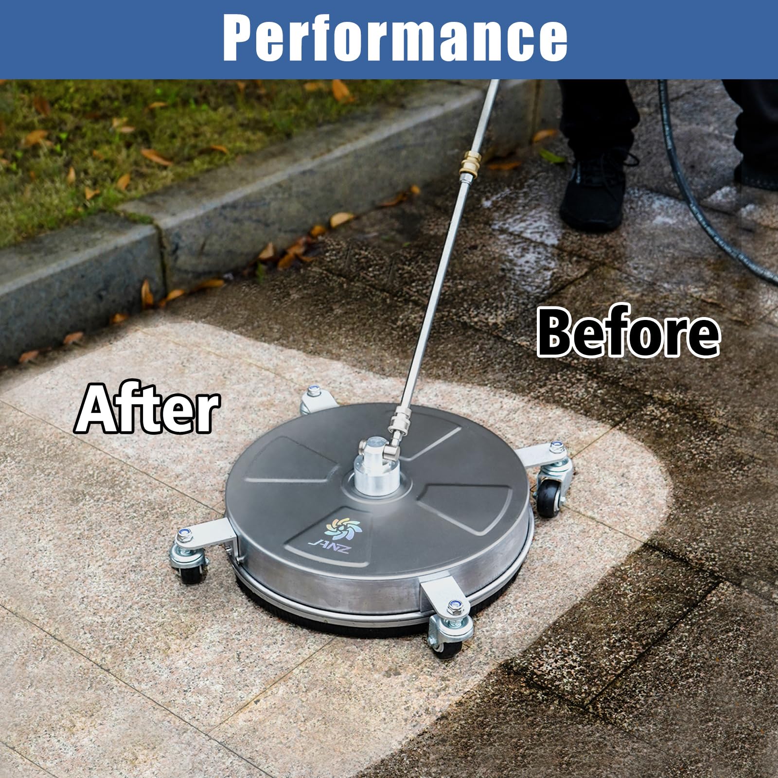 janz surface cleaner with extension wands