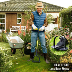 Jardineer Lawn Aerator Tool in use on grass
