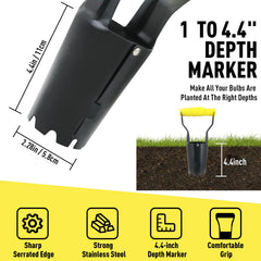 Jardineer Small Bulb Planter Tool ergonomic handle close-up
