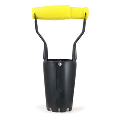 Jardineer Small Bulb Planter Tool front view with stainless steel blade