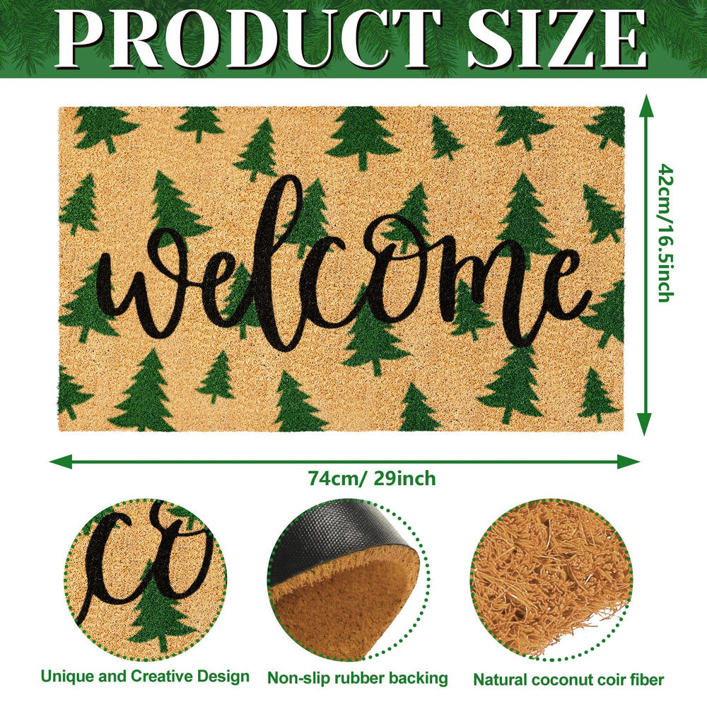 JarThenaAMCS Christmas Door Mat rolled showing coir texture