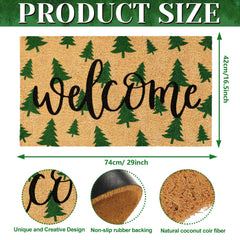 JarThenaAMCS Christmas Door Mat rolled showing coir texture