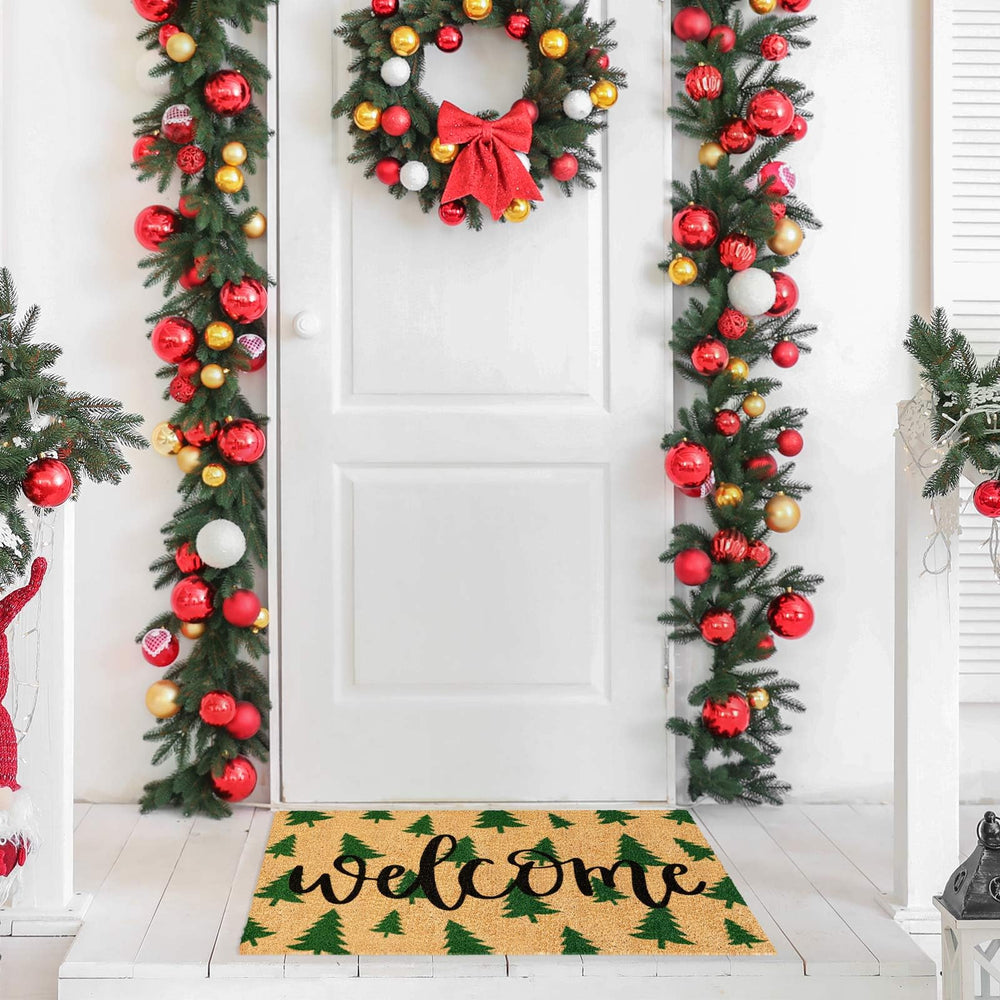 JarThenaAMCS Christmas Tree Doormat packaging view