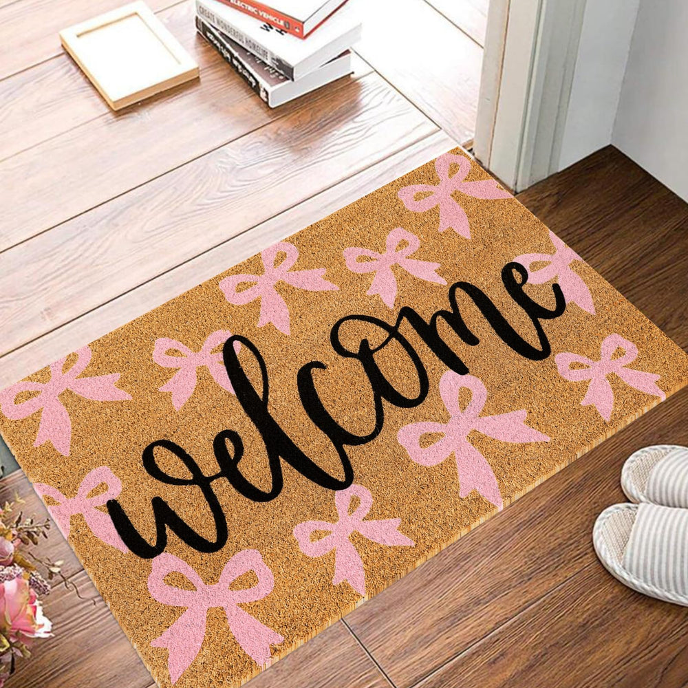 JarThenaAMCS Coir Door Mat in a living room