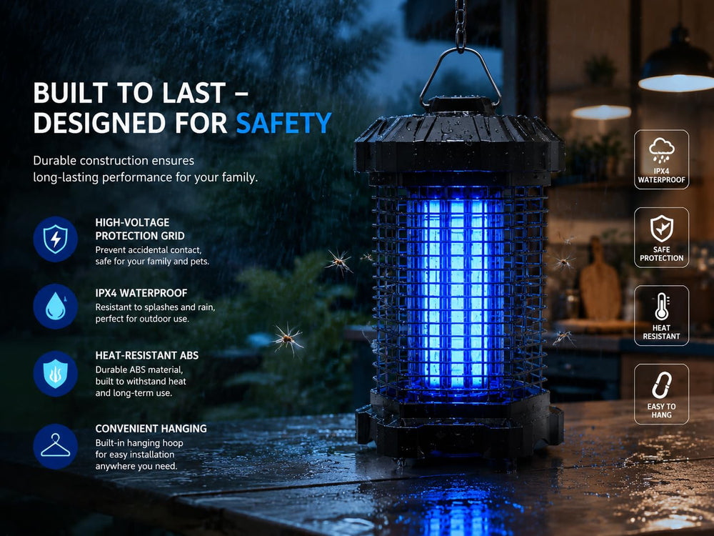 Jawlark Bug Zapper hanging loop for easy installation