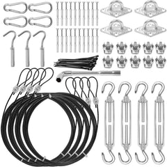 Jayzod Sun Shade Sail Hardware Kit accessories layout